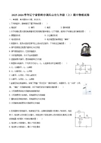 2025-2026学年辽宁省铁岭市调兵山市九年级（上）期中物理试卷-自定义类型