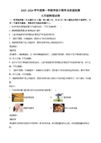 天津市西青区2025-2026学年九年级上学期期中考试物理试题