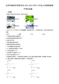 北京市朝阳外国语学校八年级上学期物理期中考试试题-A4