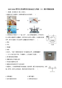2025-2026学年江苏省常州市金坛区九年级（上）期中物理试卷-自定义类型