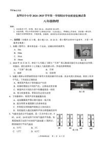 广东省深圳市龙华区2024-2025学年八年级上学期物理期末试题