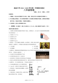 广东省深圳市高级中学（集团）2024-2025学年八年级上学期期末考试物理试卷