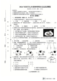 海南省省直辖县级行政单位临高县2024-2025学年九年级上学期1月期末物理试题