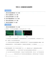 2025秋八年级上册物理 备考重难点训练专题5 光现象相关实验探究（含解析）