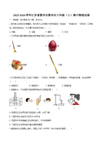 2025-2026学年江苏省泰州市泰兴市八年级（上）期中物理试卷-自定义类型