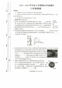 河南省驻马店市平舆县2024-2025学年八年级上学期期末学情测评物理试卷