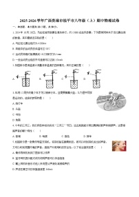 2025-2026学年广西贵港市桂平市八年级（上）期中物理试卷-自定义类型