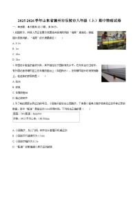2025-2026学年山东省德州市乐陵市八年级（上）期中物理试卷-自定义类型