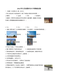 2024年江苏省泰州市中考物理试卷（含答案+解析）
