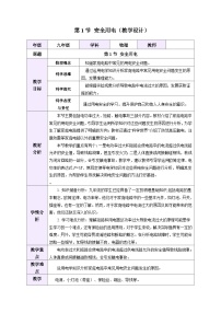 人教版（2024）九年级全册（2024）第1节 安全用电教学设计