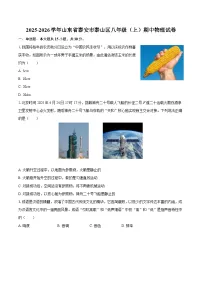 2025-2026学年山东省泰安市泰山区八年级（上）期中物理试卷-自定义类型