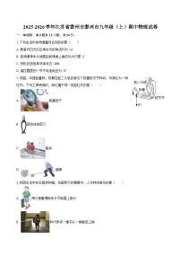 2025-2026学年江苏省泰州市泰兴市九年级（上）期中物理试卷-自定义类型