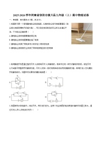 2025-2026学年河南省信阳市潢川县九年级（上）期中物理试卷-自定义类型