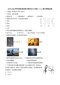 2025-2026学年陕西省咸阳市彬州市八年级（上）期中物理试卷-自定义类型