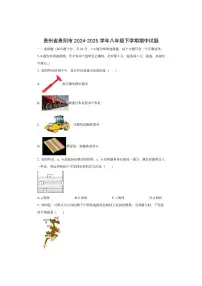 贵州省贵阳市2024-2025学年八年级下学期期中物理试卷（学生版）