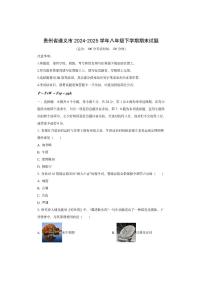 贵州省遵义市2024-2025学年八年级下学期期末物理试卷（学生版）