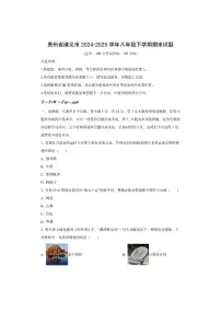 贵州省遵义市2024-2025学年八年级下学期期末物理试卷（学生版）