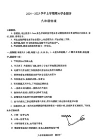 辽宁省沈阳市浑南区2024-2025学年九年级上学期期末物理试题