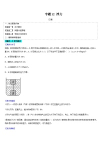 中考物理二轮复习考点题型归纳与变式演练专题12 浮力（2份，原卷版+解析版）
