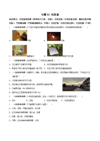 中考物理二轮复习高频考点训练专题02 光现象（2份，原卷版+解析版）