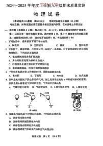辽宁省营口市2024-2025学年九年级上学期期末考试物理试题