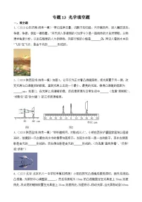 中考物理三轮冲刺易错题精练专题13 光学填空题（2份，原卷版+解析版）