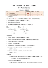 初中人教版（2024）光的折射一课一练