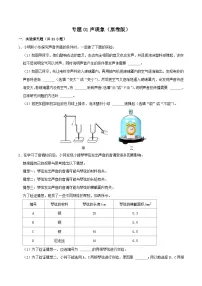 中考物理一轮复习实验与探究训练专题01 声现象（2份，原卷版+解析版）