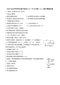 2025-2026学年河北省石家庄八十一中九年级（上）期中物理试卷-自定义类型