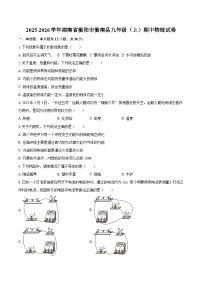 2025-2026学年湖南省衡阳市衡南县九年级（上）期中物理试卷-自定义类型