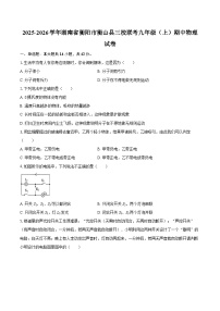2025-2026学年湖南省衡阳市衡山县三校联考九年级（上）期中物理试卷-自定义类型