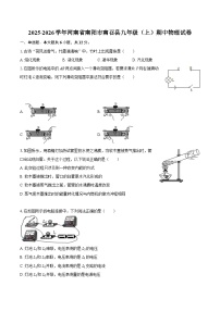 2025-2026学年河南省南阳市南召县九年级（上）期中物理试卷-自定义类型