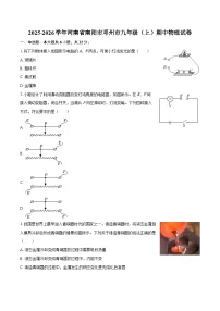 2025-2026学年河南省南阳市邓州市九年级（上）期中物理试卷-自定义类型