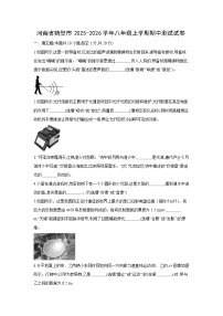 河南省鹤壁市2025-2026学年八年级上学期期中测试（解析版）物理试卷