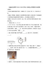 河南省安阳市2024-2025学年八年级上学期期中考物理试卷（学生版）