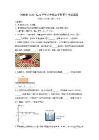 河南省2025-2026学年八年级上学期期中考试物理试卷（学生版）