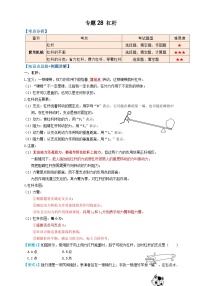中考物理一轮复习考点复习专题28杠杆（知识点复习+例题讲解+过关练习） （2份，原卷版+解析版）
