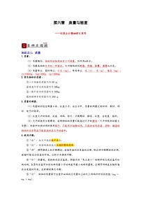 中考物理一轮复习精品讲义专题6  质量与密度（2份，原卷版+解析版）