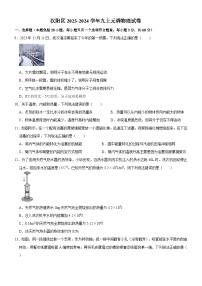 湖北省武汉市汉阳区2023-2024学年九年级上学期期末考试物理试题（word版含答案）汉阳元调
