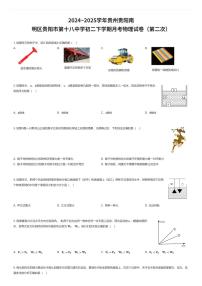 2024~2025学年贵州贵阳南明区贵阳市第十八中学初二下学期月考物理试卷（第二次）（有答案解析）