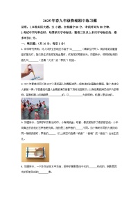 2025年江西省赣州市瑞金区中考一模物理试卷（学生版）