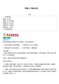 中考物理二轮热点题型归纳与变式演练专题02 物态变化（2份，原卷版+解析版）