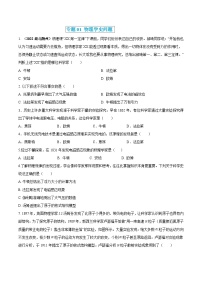 中考物理三轮冲刺练习专题01 物理学史问题（2份，原卷版+解析版）