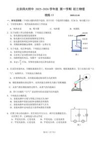 2025年北京北师大附中初三（上）统练十三物理试卷