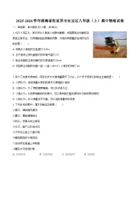 2025-2026学年湖南省张家界市永定区八年级（上）期中物理试卷-自定义类型