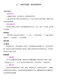 初中跨学科实践：制作简易杆秤教案设计