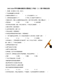2025-2026学年湖南省衡阳市蒸湘区八年级（上）期中物理试卷-自定义类型
