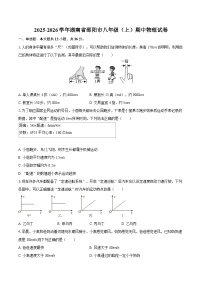 2025-2026学年湖南省邵阳市八年级（上）期中物理试卷-自定义类型
