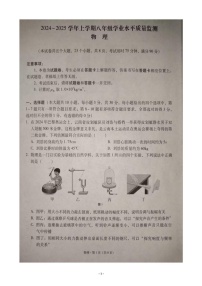 云南省文山壮族苗族自治州2024-2025学年上学期八年级学业水平考试物理试题（期末）
