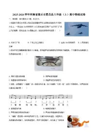2025-2026学年河南省商丘市夏邑县八年级（上）期中物理试卷-自定义类型
